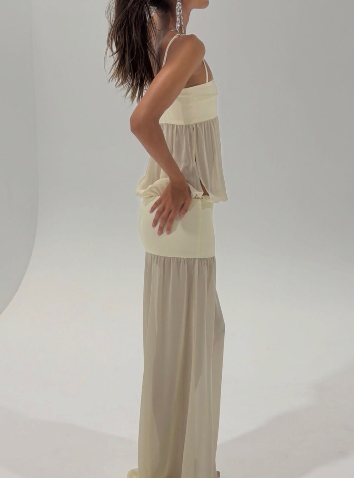Ance Gria Romeo Gown Cream | size XS