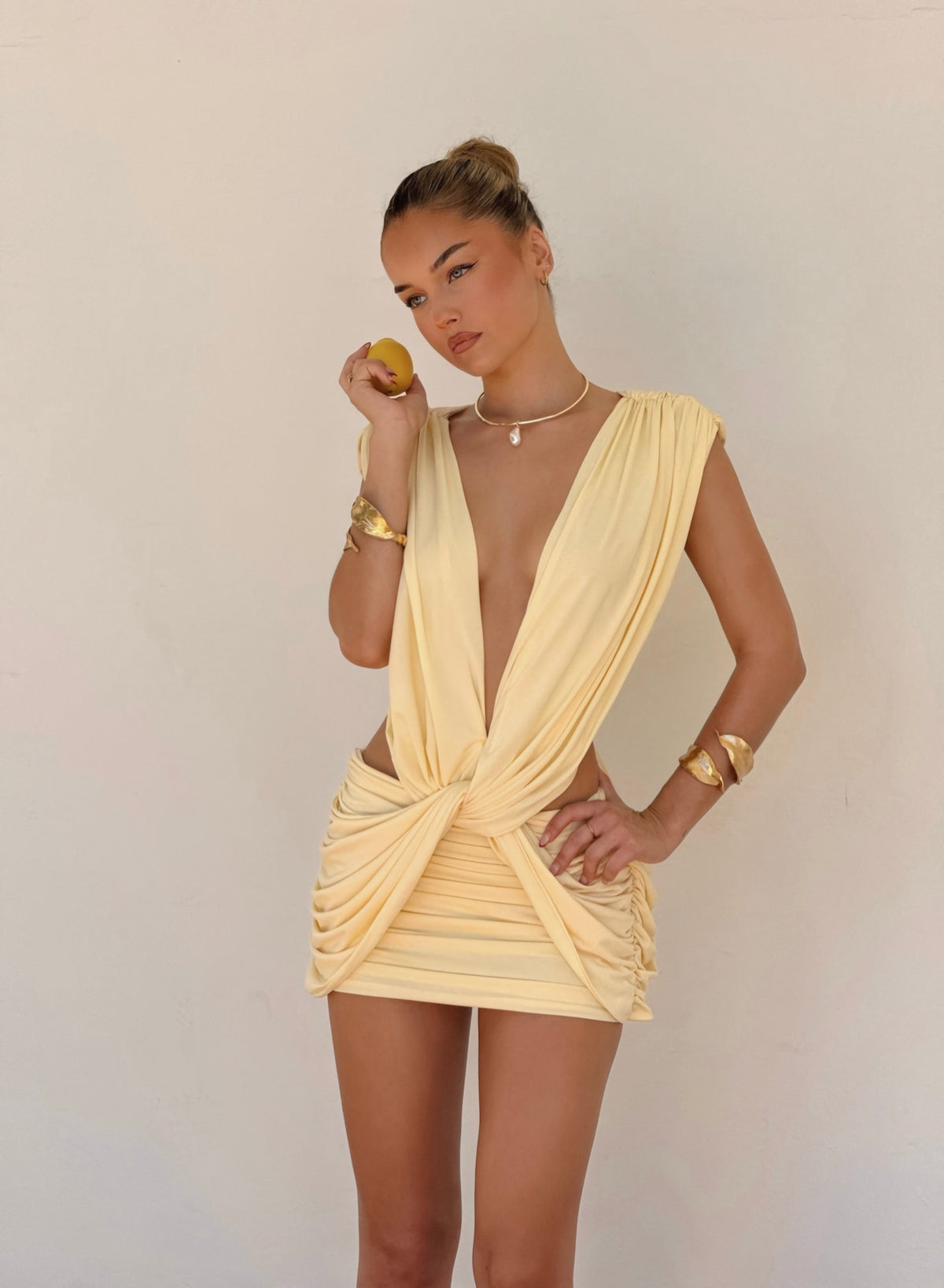 Vivienne Collection Lilou Dress Yellow | size XS