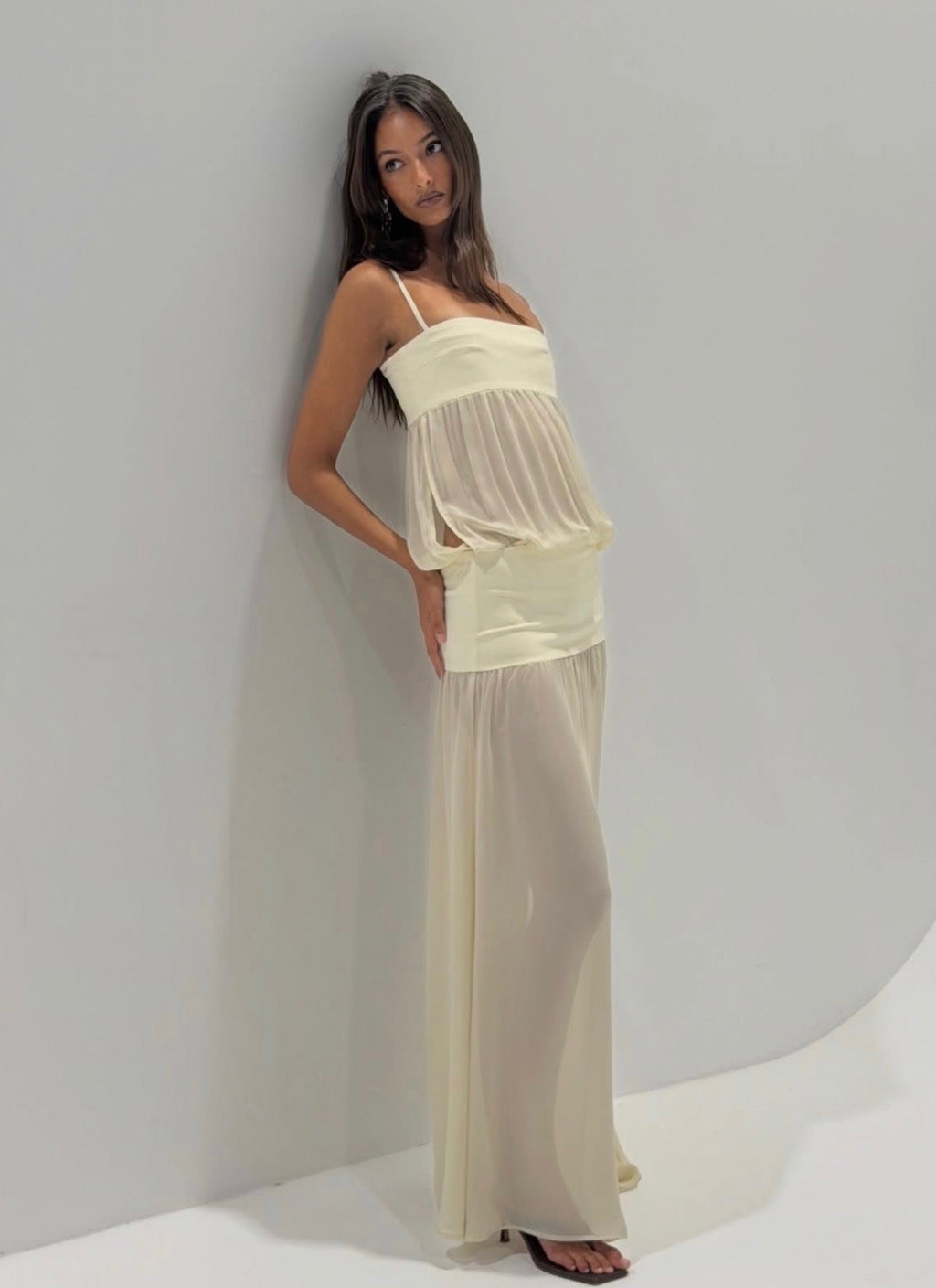 Ance Gria Romeo Gown Cream | size XS