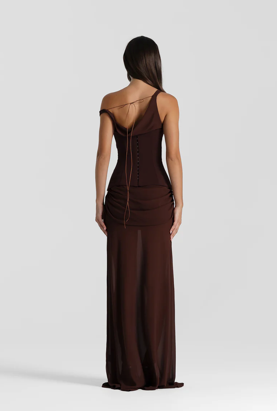 Natalie Rolt Cadence Gown Espresso | size S