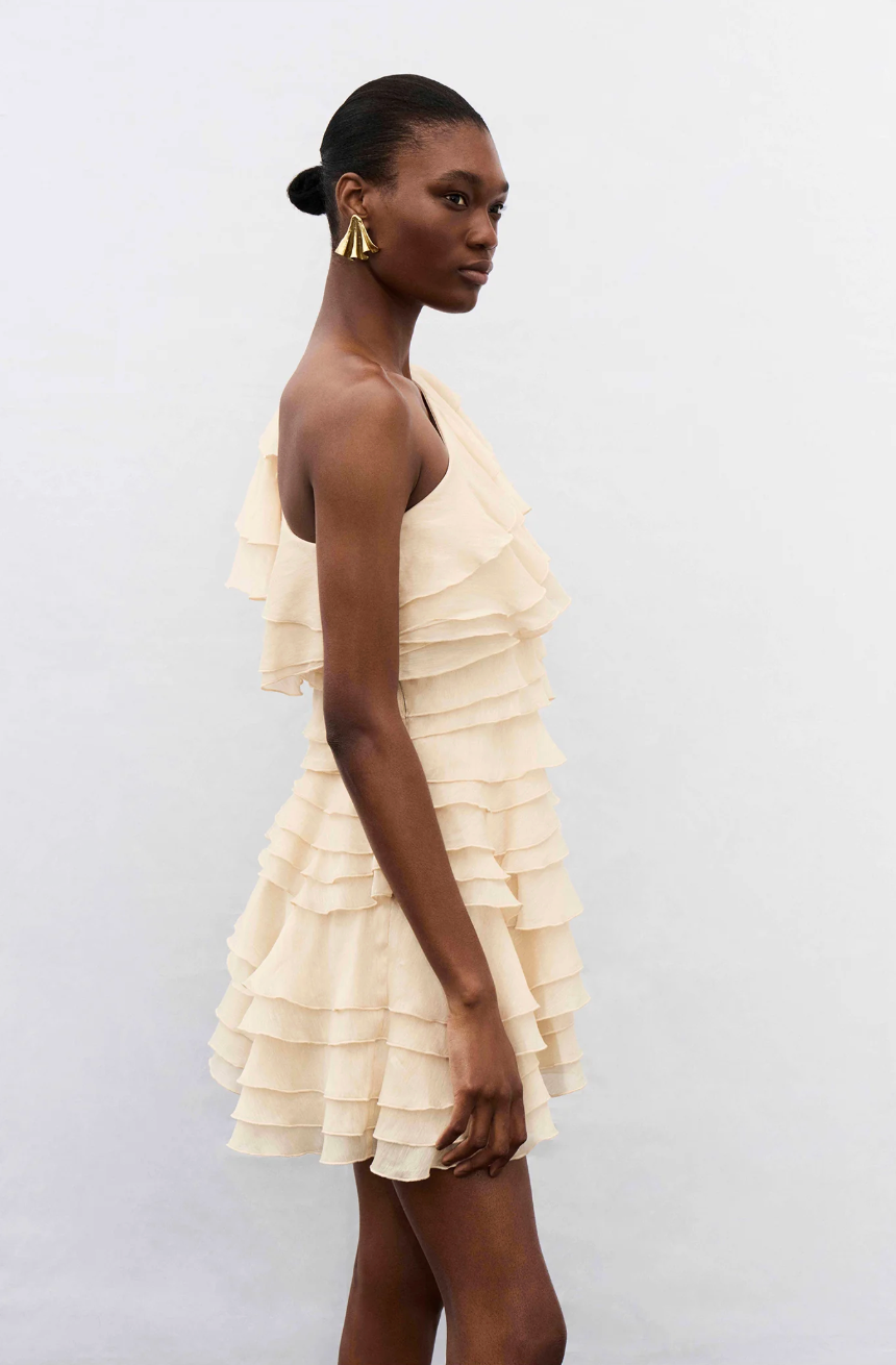 Aje Rosaline Mini Dress Coconut Cream | size XXS