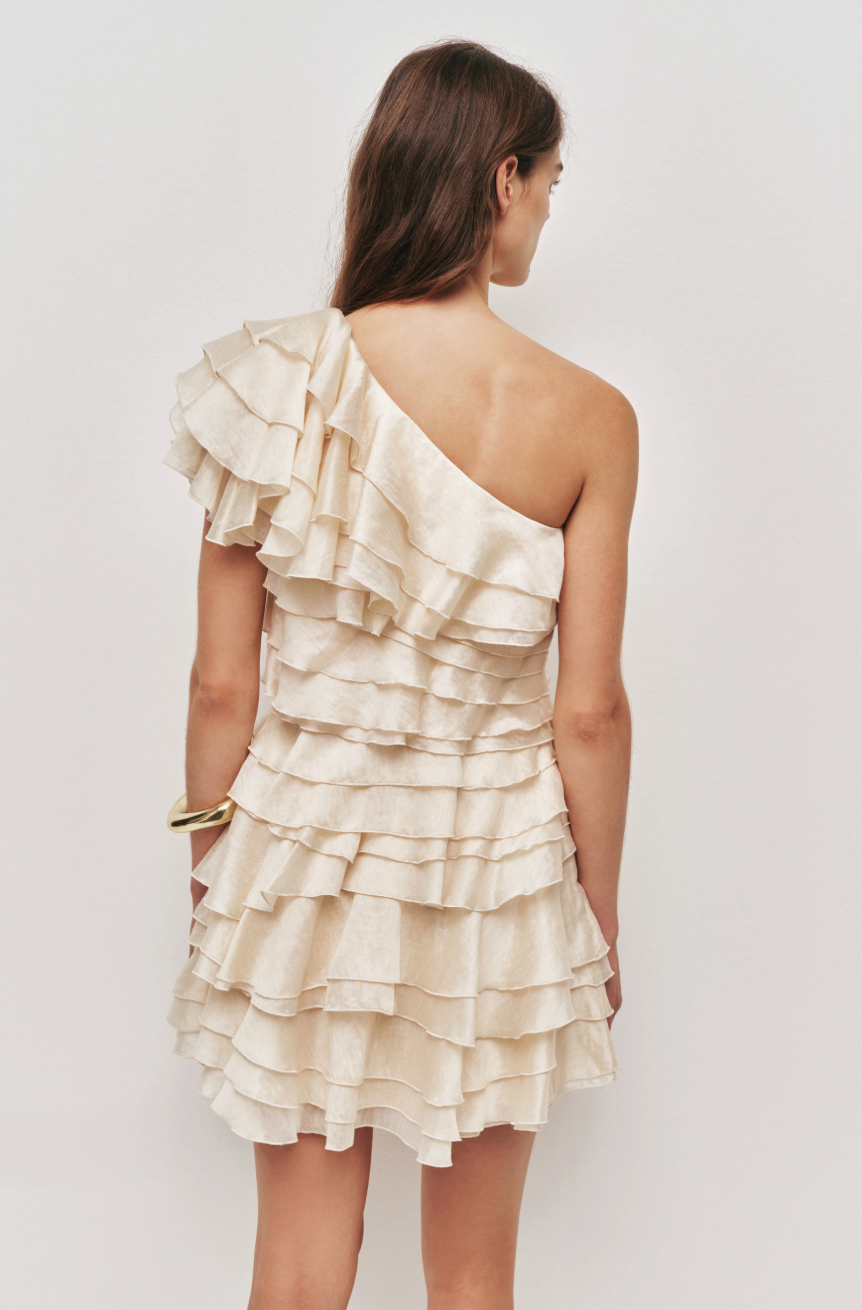 Aje Rosaline Mini Dress Coconut Cream | size XXS