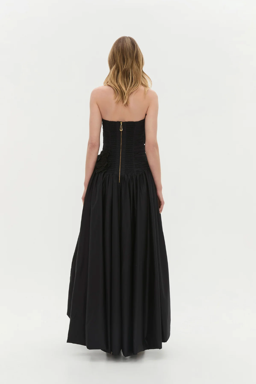 Aje Splendour Flower Gown Black